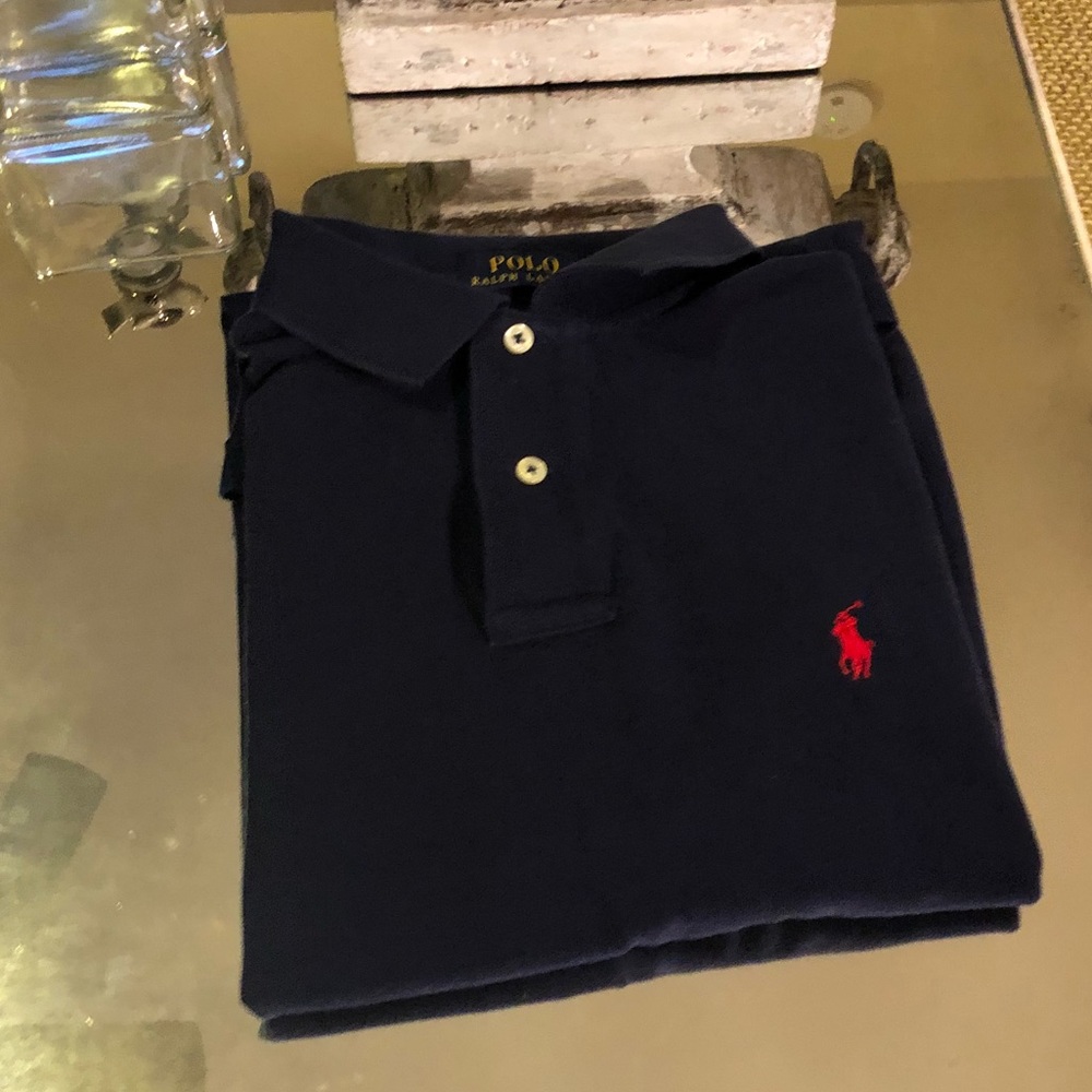 Men’s Navy Polo polo with red horse Medium